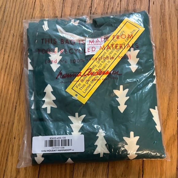 Green Tree Print Kids Pajamas Unisex - Picture 4 of 6